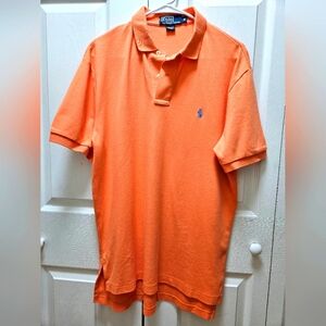 POLO by Ralph Lauren 100% Breathable Cotton Polo/Golf Men Shirt Medium Orange